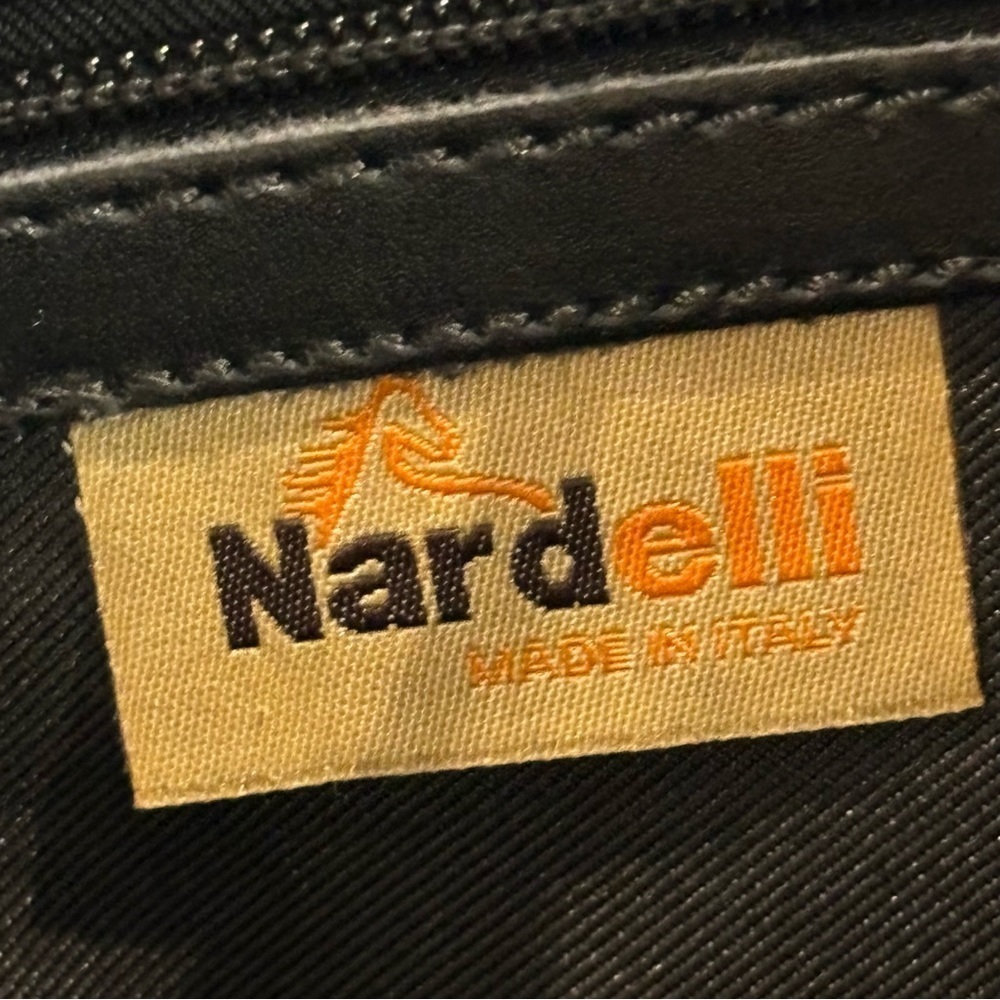 NARDELLI Made in Italy Pebbled & Smooth Leather Large  Outer Pocket Tote Bag - Picture 6 of 11
